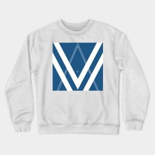 Blue V 2 #blue #white #abstract #artdeco #minimal #art #design #kirovair #buyart #decor #home Crewneck Sweatshirt